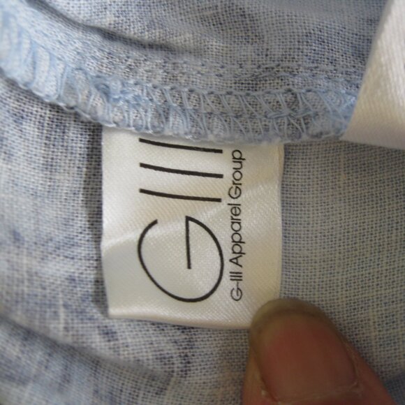 Margaritaville Island Reserve Women Linen Blend Shorts blue tropical floral M - Picture 10 of 14